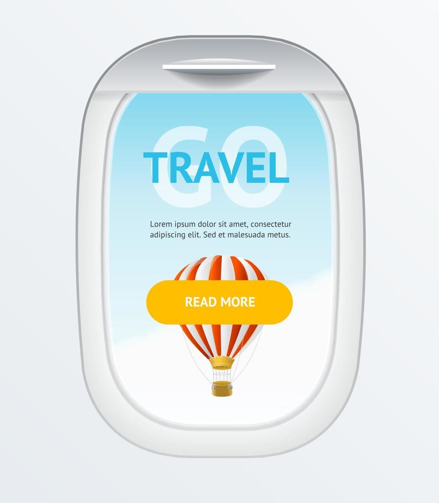 Realistic Detailed 3d Travel and Tourism Banner Card Vecrtical. Vector