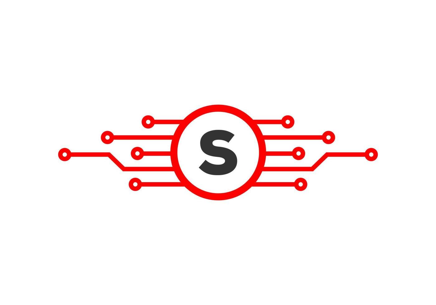 Letter S Technology Logo. Network Logo Design vector