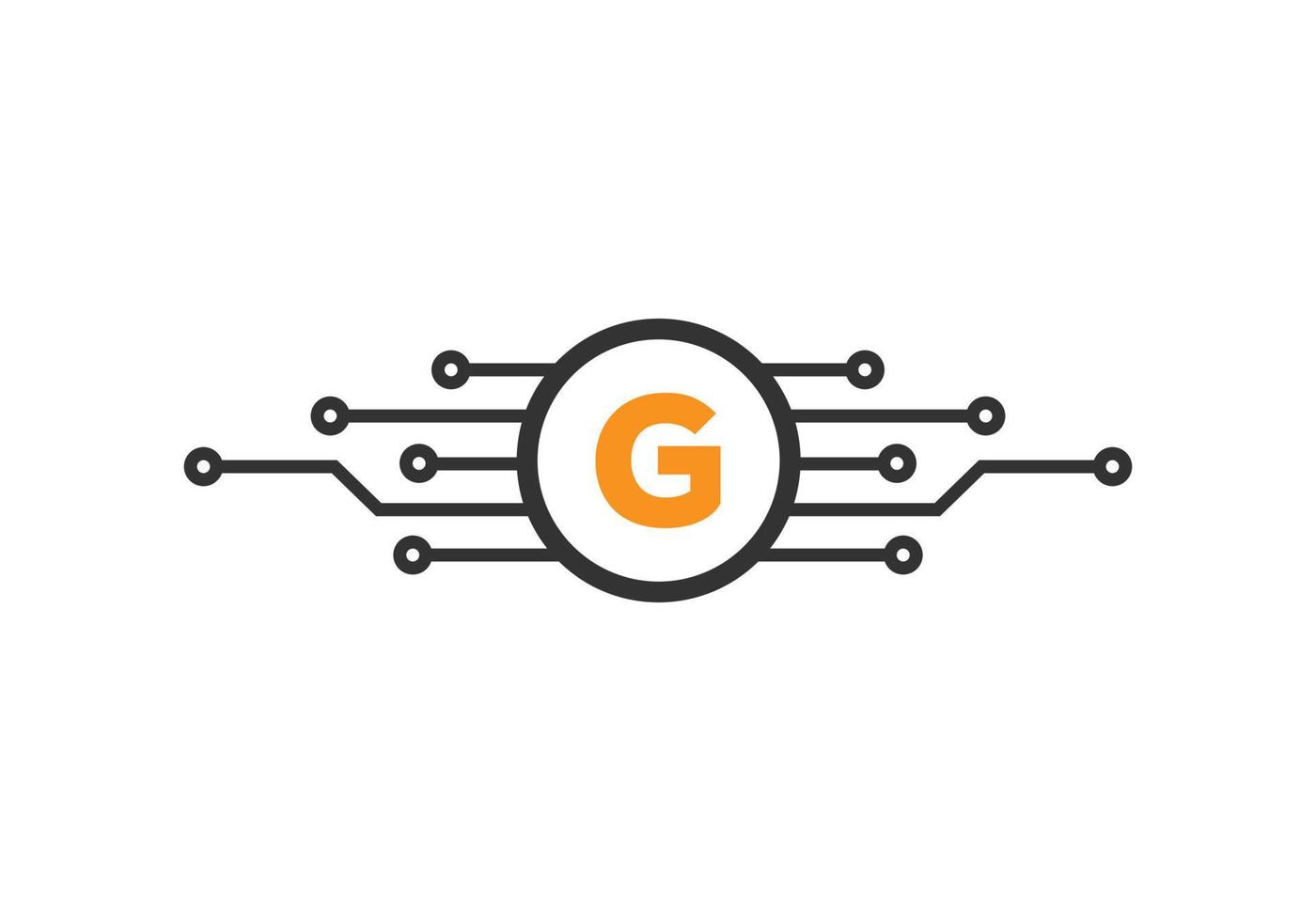 Letter G Technology Logo. Network Logo Design vector