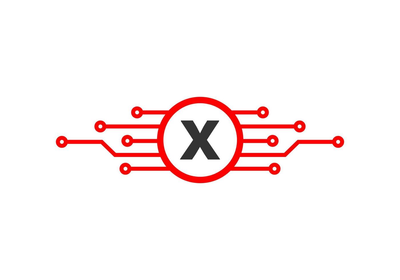 Letter X Technology Logo. Network Logo Design vector