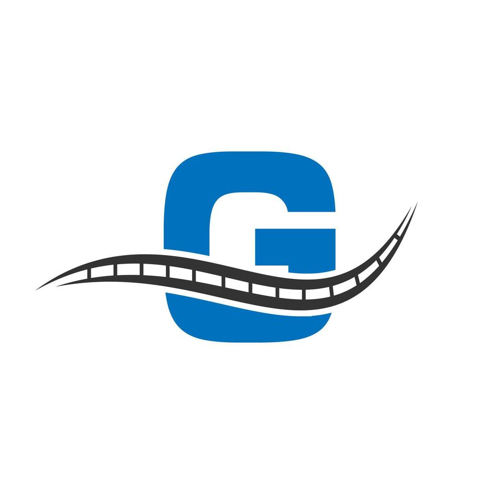 logotipo de transporte con concepto de letra g vector