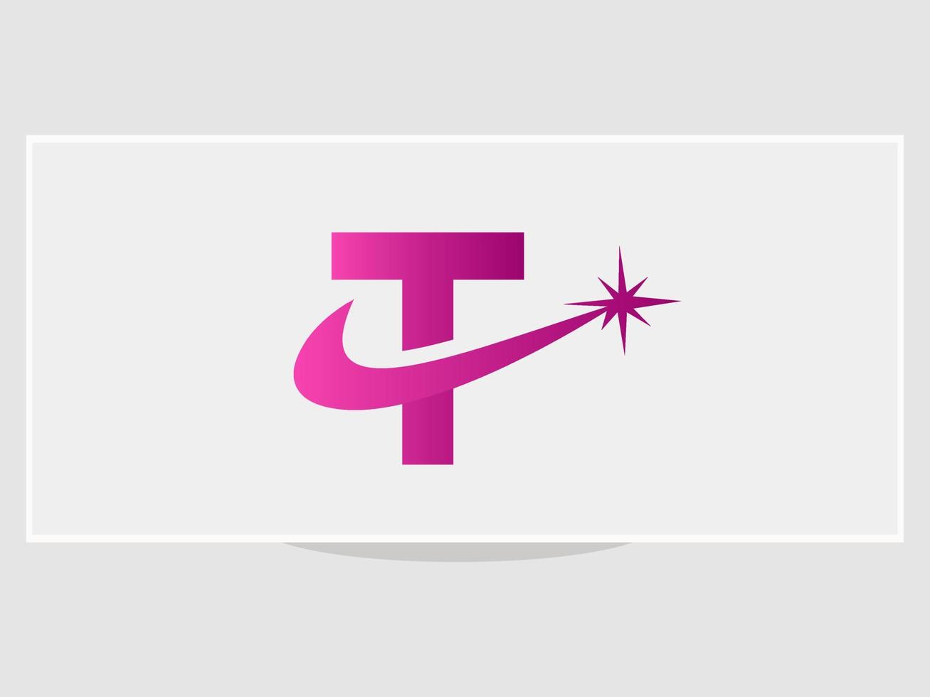 Letter T Spark Logo Design Template vector