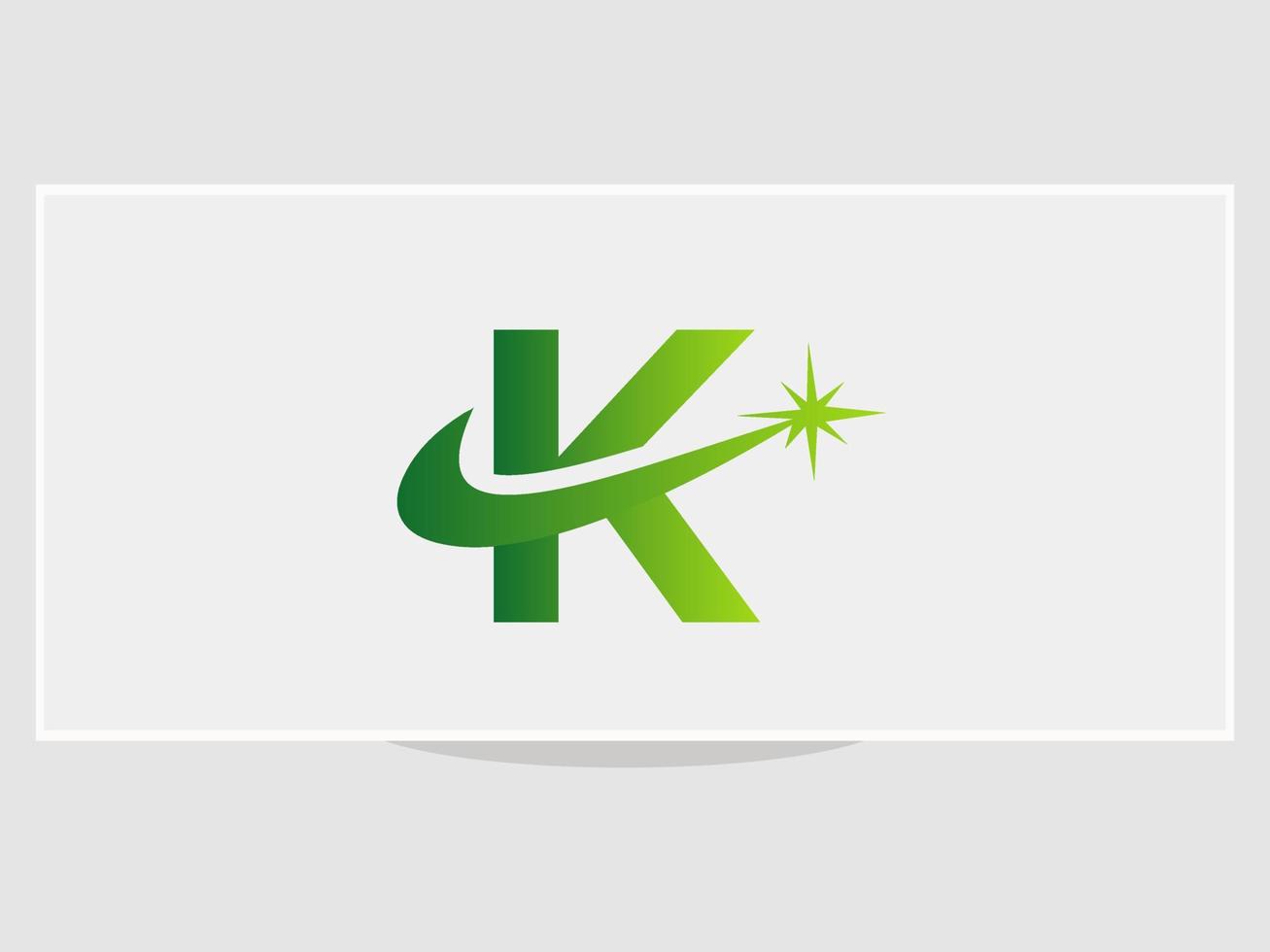 Letter K Spark Logo Design Template vector