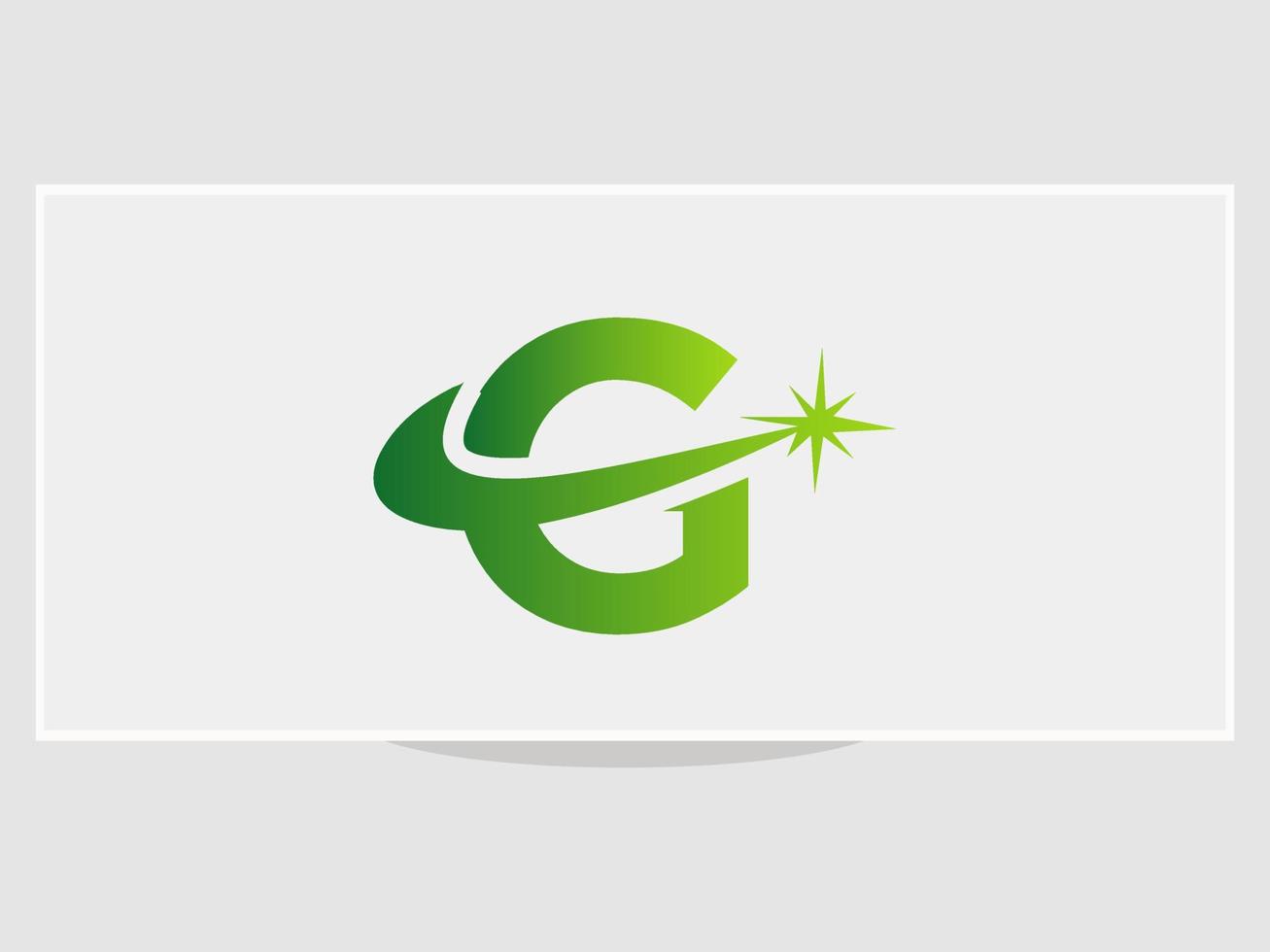 plantilla de diseño de logotipo de letra g chispa vector