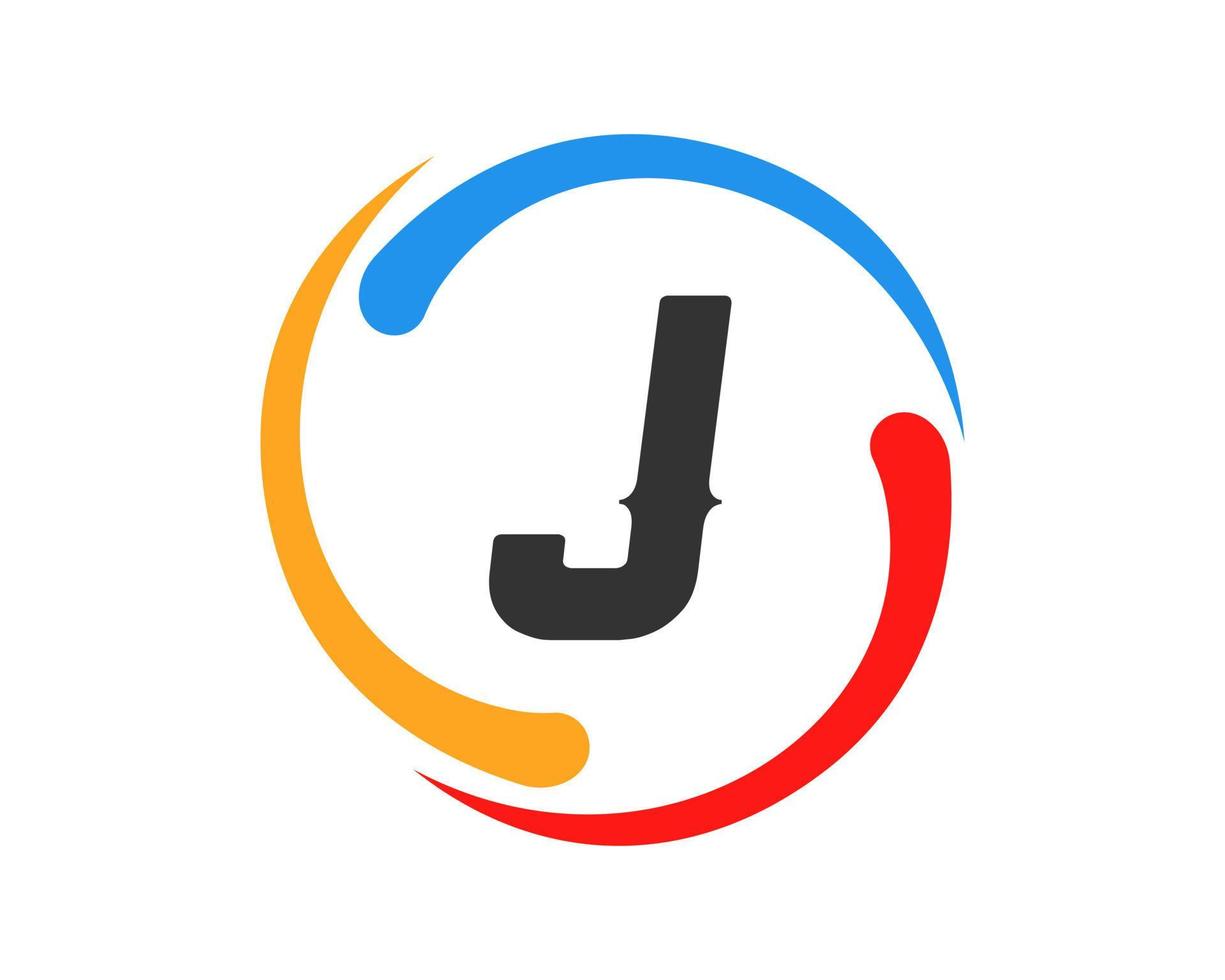 Letter J Technology Logo Design vector