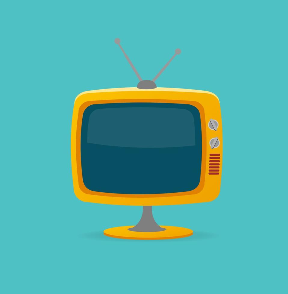 Cartoon Color Retro Tv. Vector