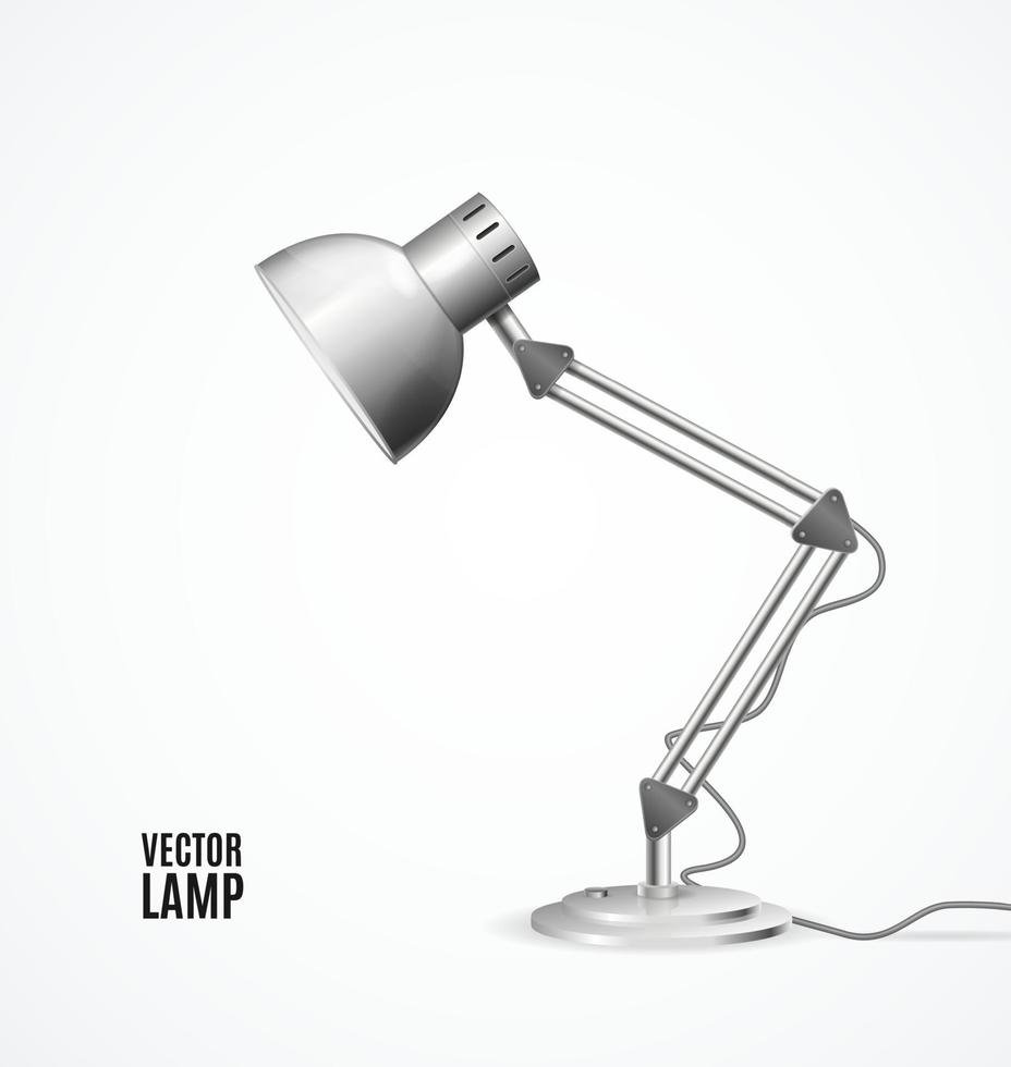 vintage de lámpara 3d detallada y realista. vector