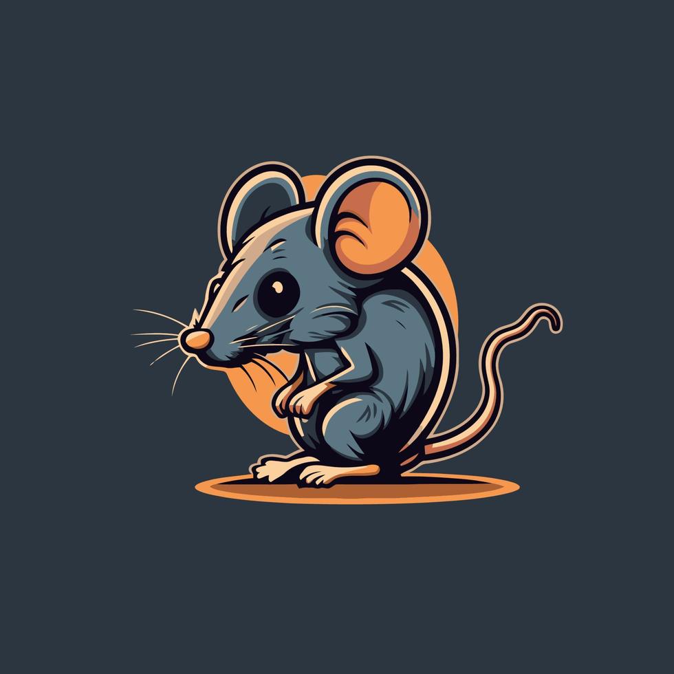Cartoon mouse. Vector illustration of a cute cartoon mouse. Cartoon mouse