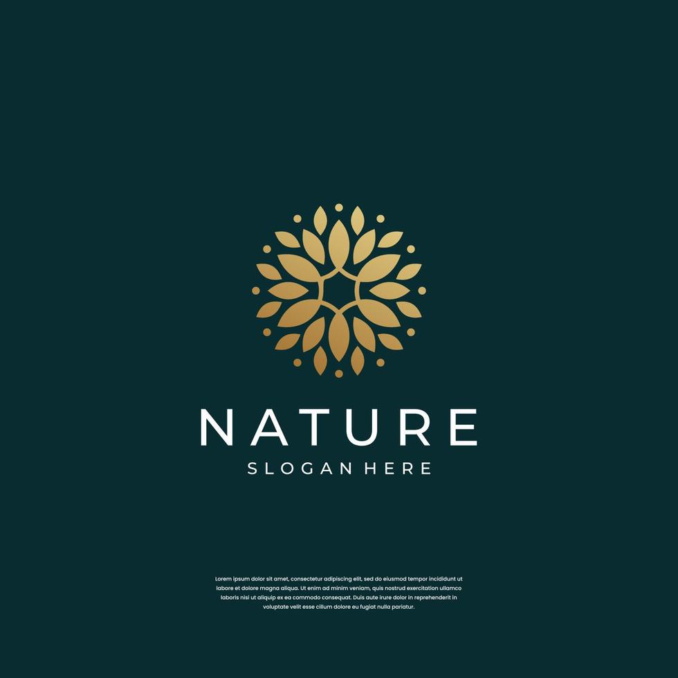 abstract luxury ornament flower logo design inspiration vector