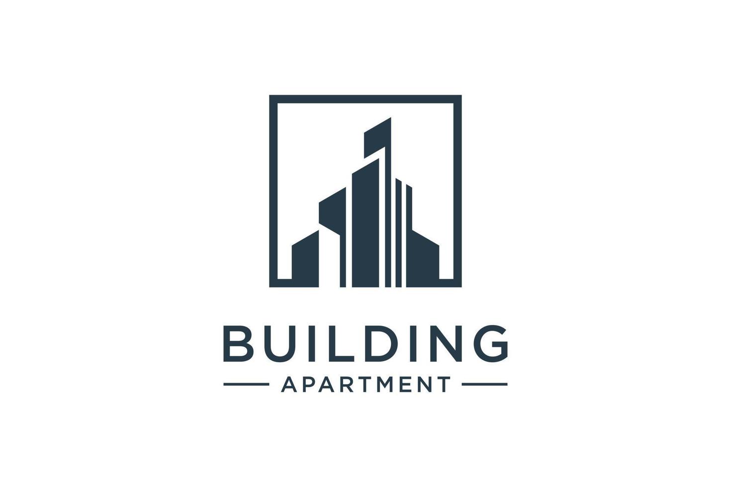 building square logo design inspiration vector