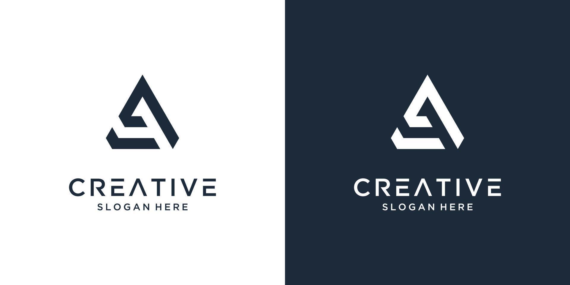 Minimalist elegant letter a logo design inspiration vector