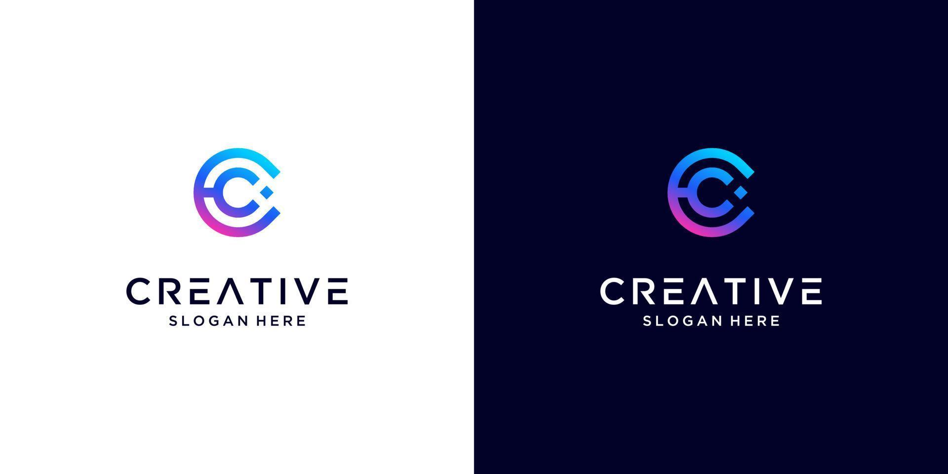 Modern letter C logo design inspiration vector