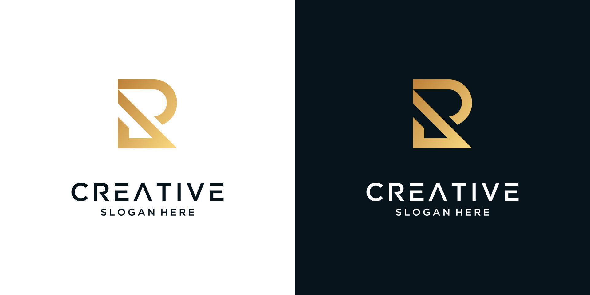 Letter R logo design template vector