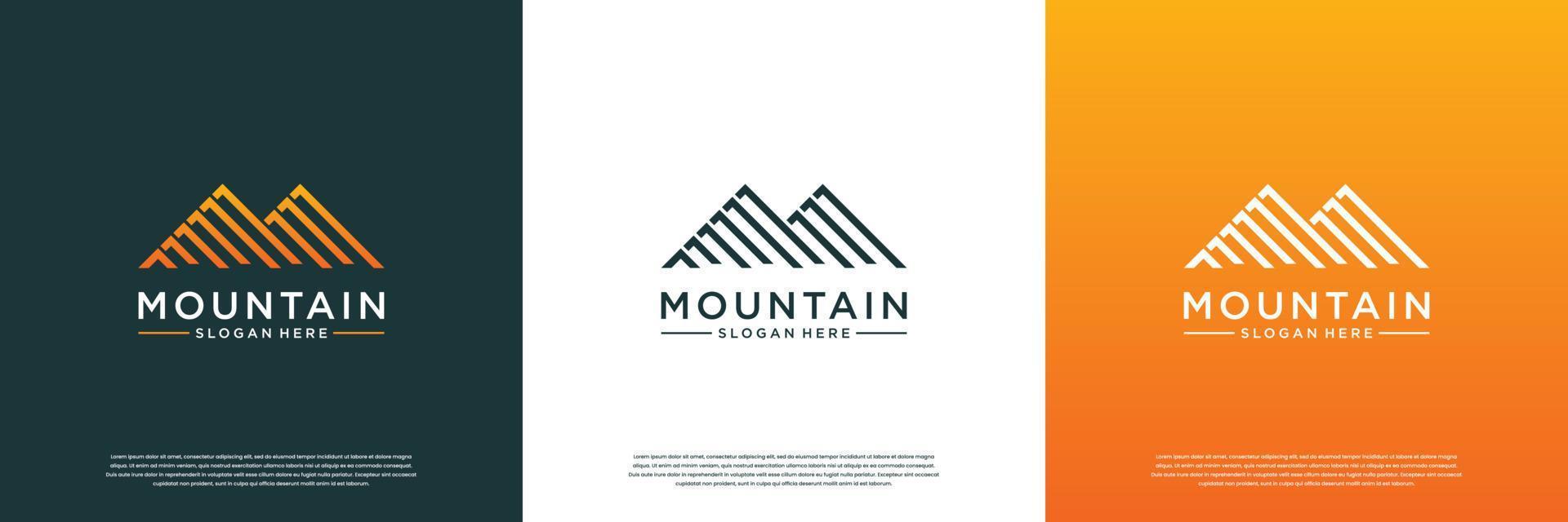 abstract mountain logo design vector
