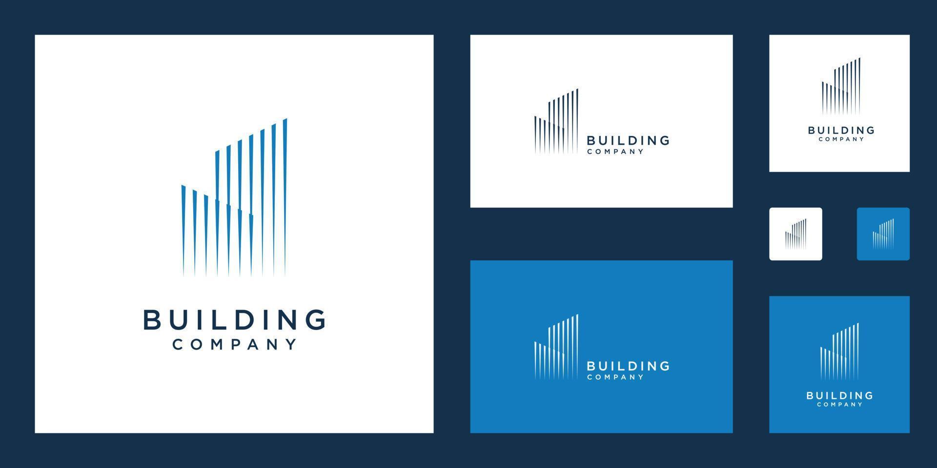 building inspirational logo designs with line designs vector