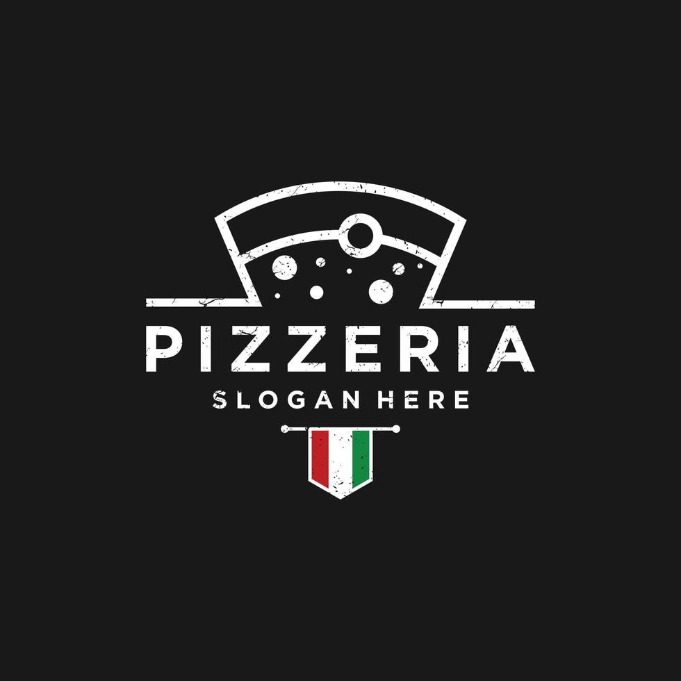 logotipo de diseño de restaurante de pizza italiana. símbolos para comida y bebida y restaurantes. vector