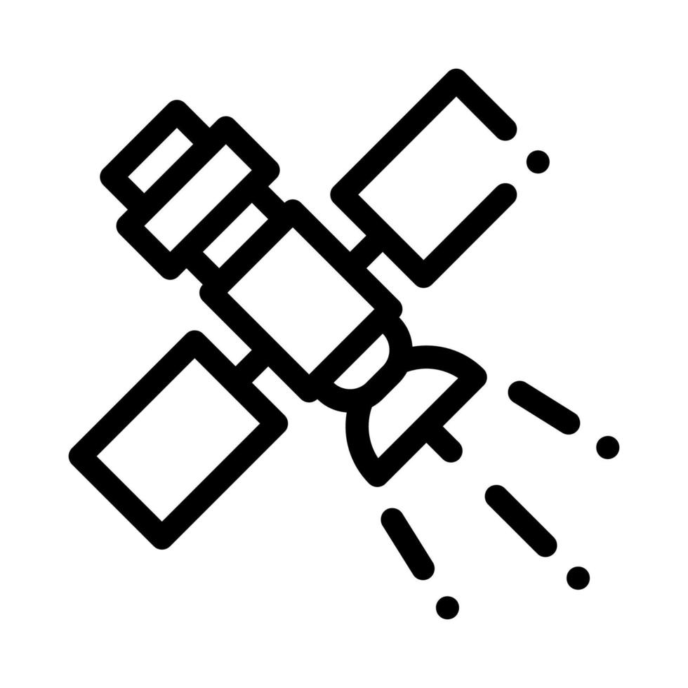 Satellite Topography Tool Icon Thin Line Vector