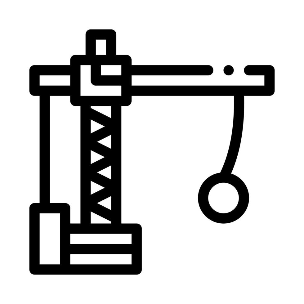 Demolition Crane Icon Vector Outline Illustration