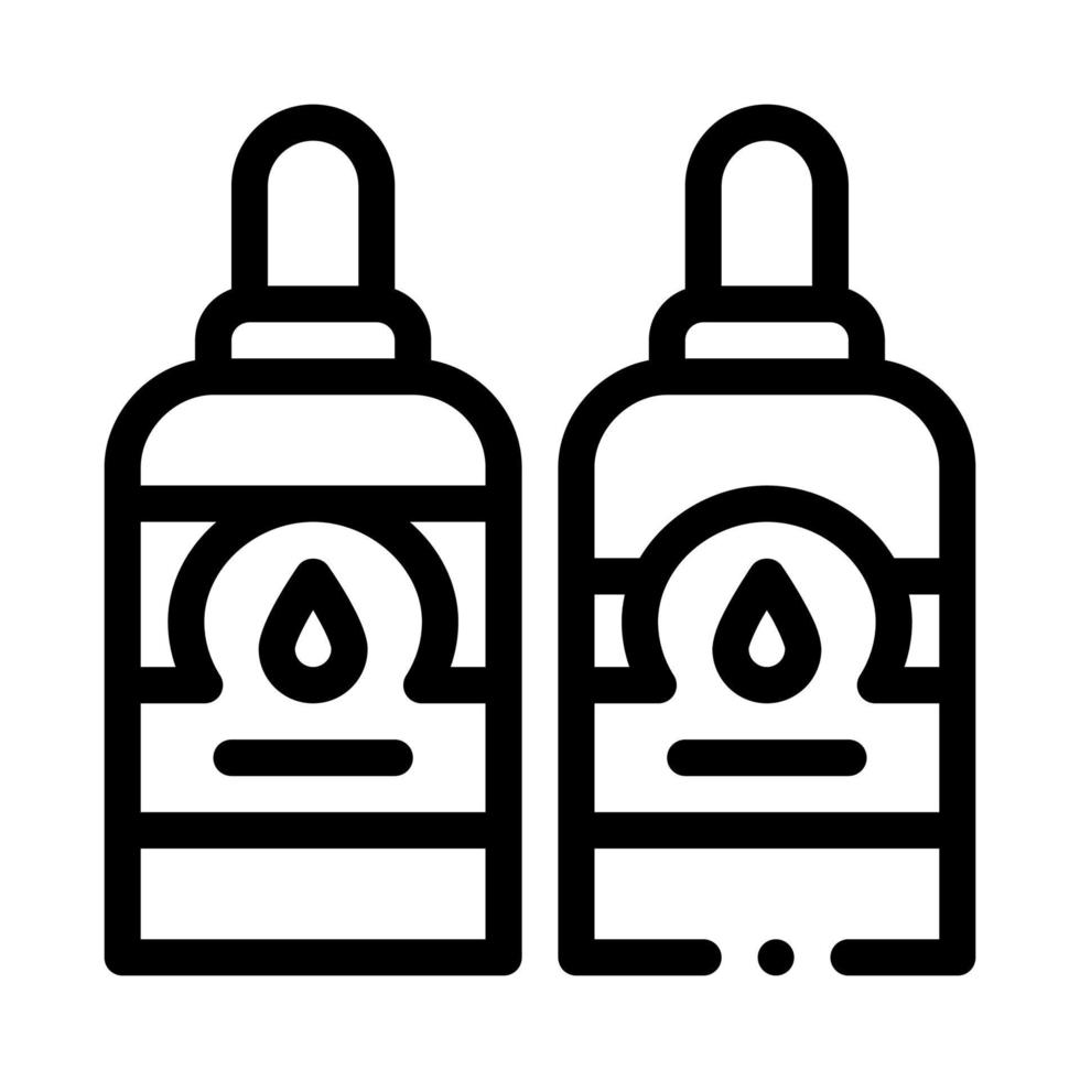 botellas con icono de tinta ilustración de contorno vectorial vector