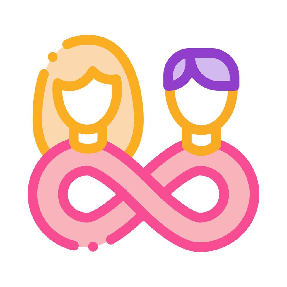 Love Forever Icon Vector Outline Illustration