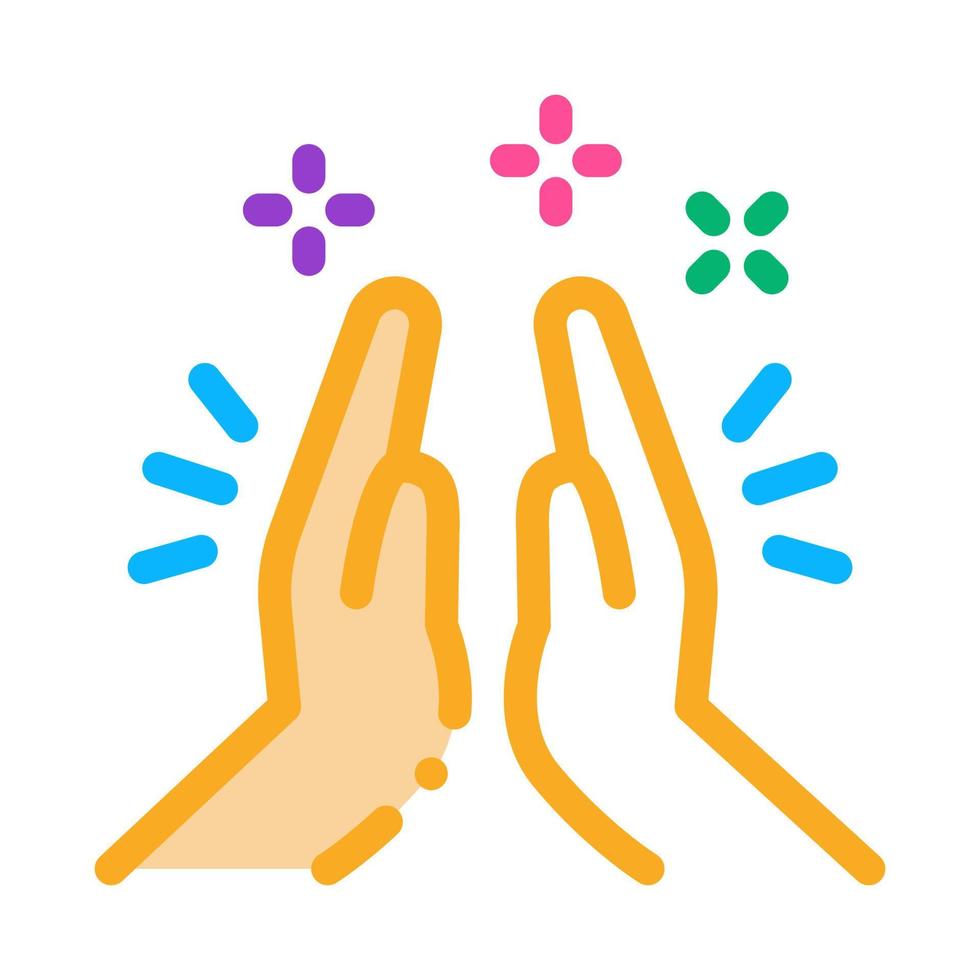 Hand Clapping Icon Vector Outline Illustration