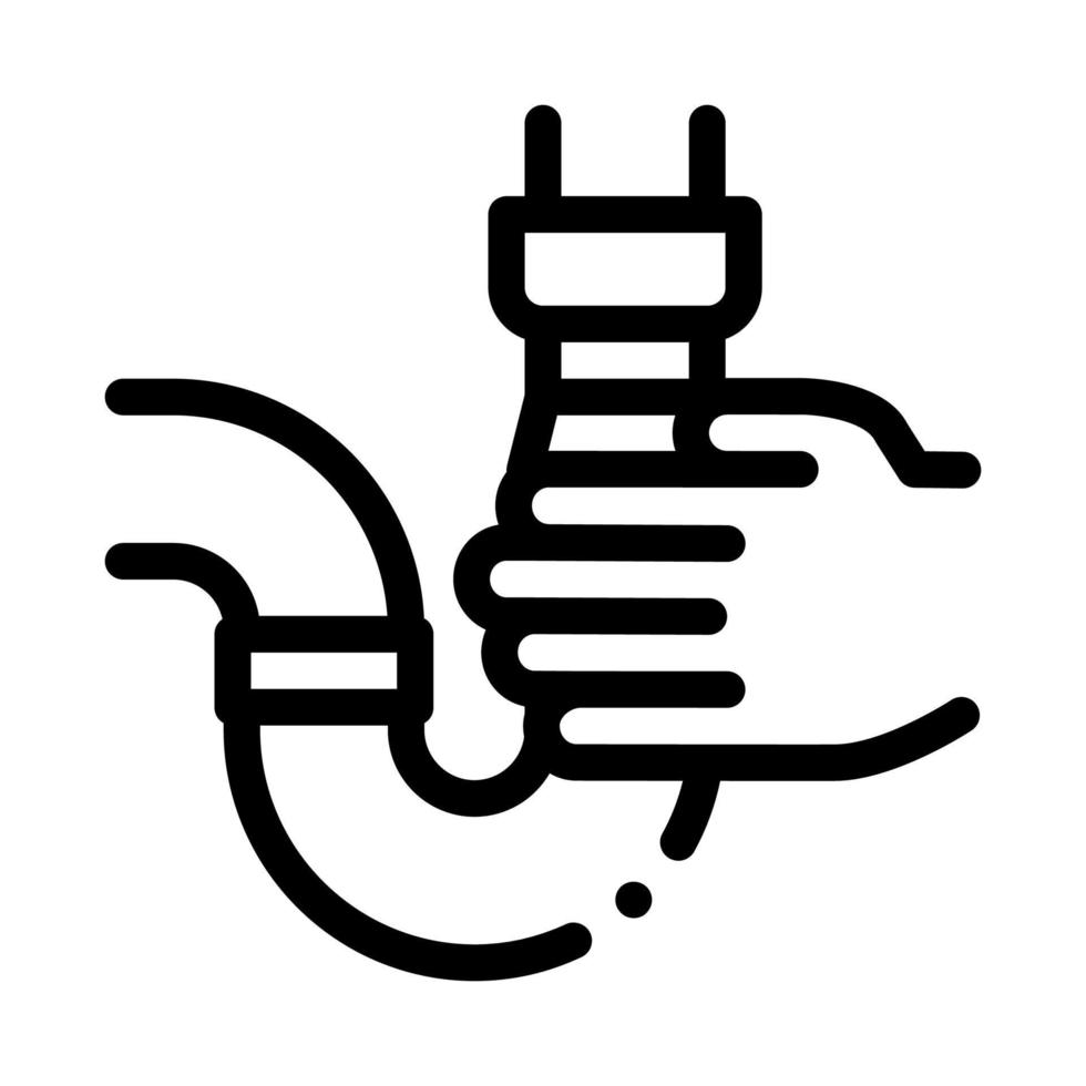 ilustración de contorno de vector de icono de tubo de mano