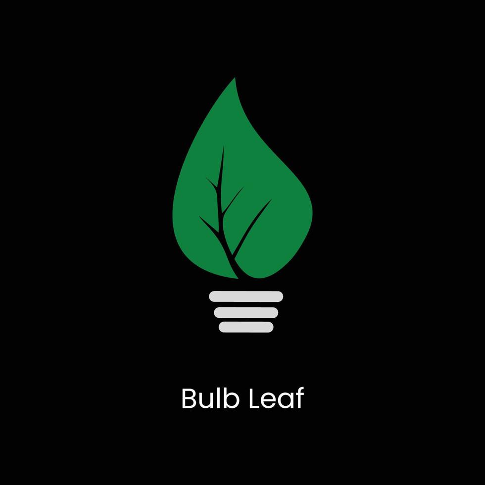 bulb leaf logo vector