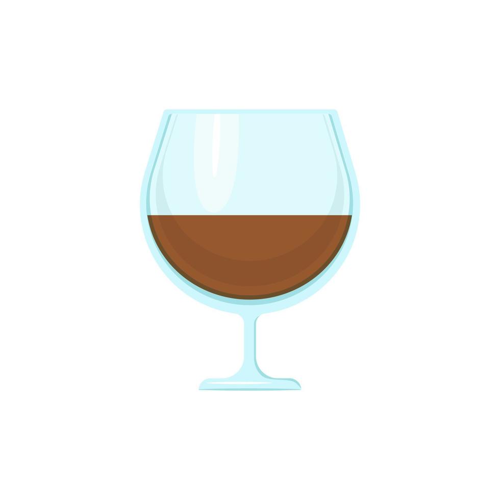 un vaso de bebida alcohólica. objeto vectorial sobre un fondo blanco, aislar vector