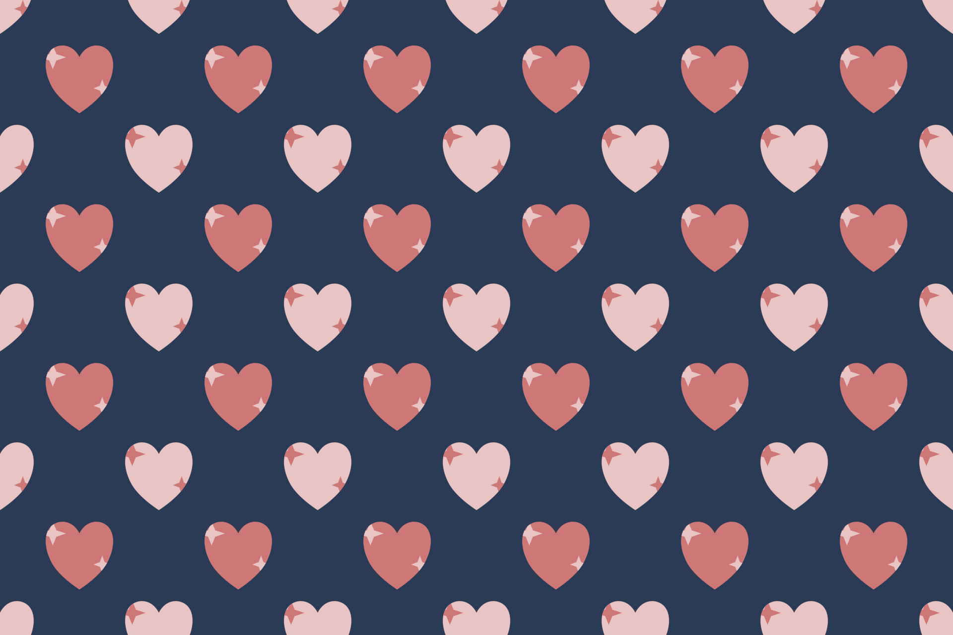 Cute pastel colour heart pattern love theme design for background
