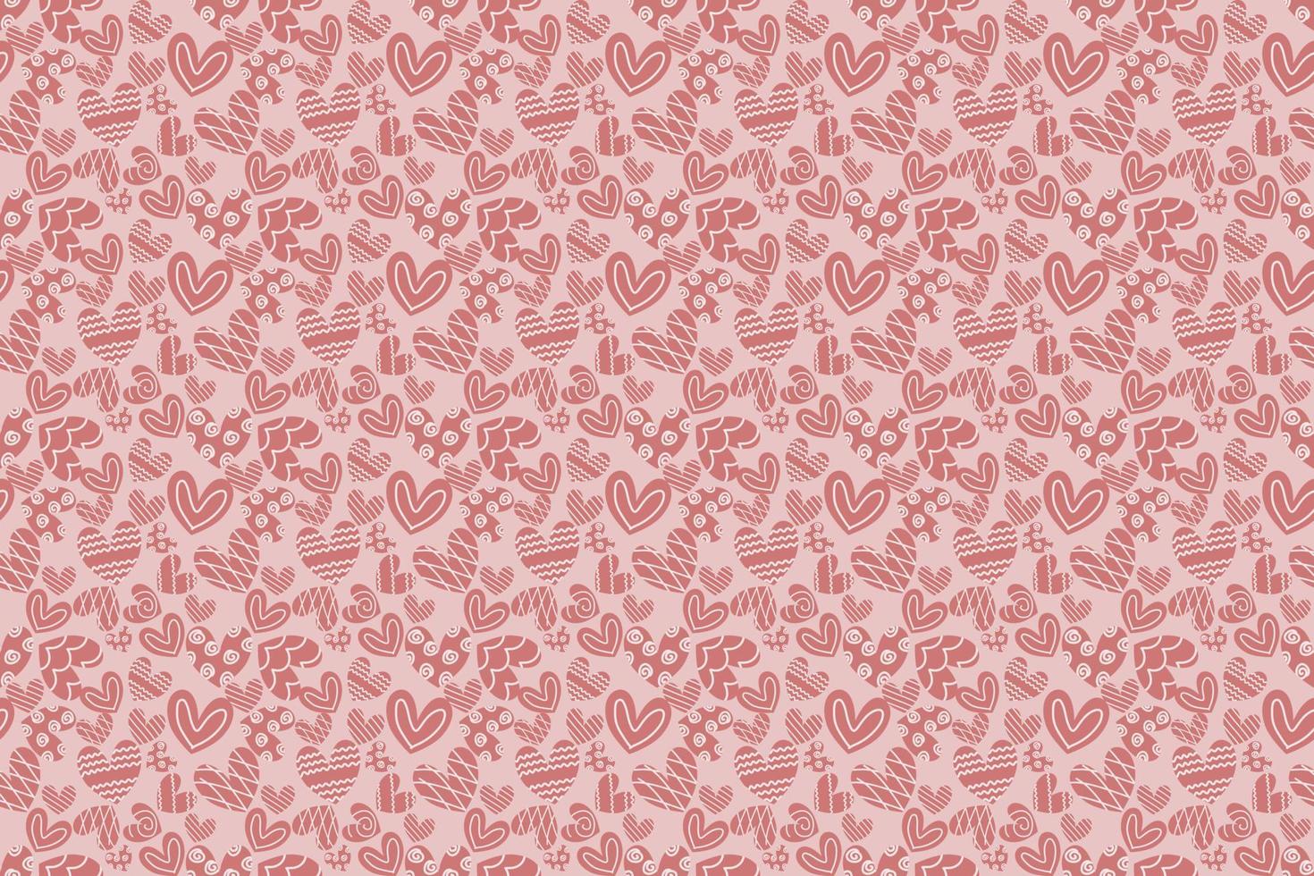 Cute pastel colour heart pattern love theme design for background wallpaper fabric Valentine Day wedding ceremony anniversary craft backdrop gift wrap vector