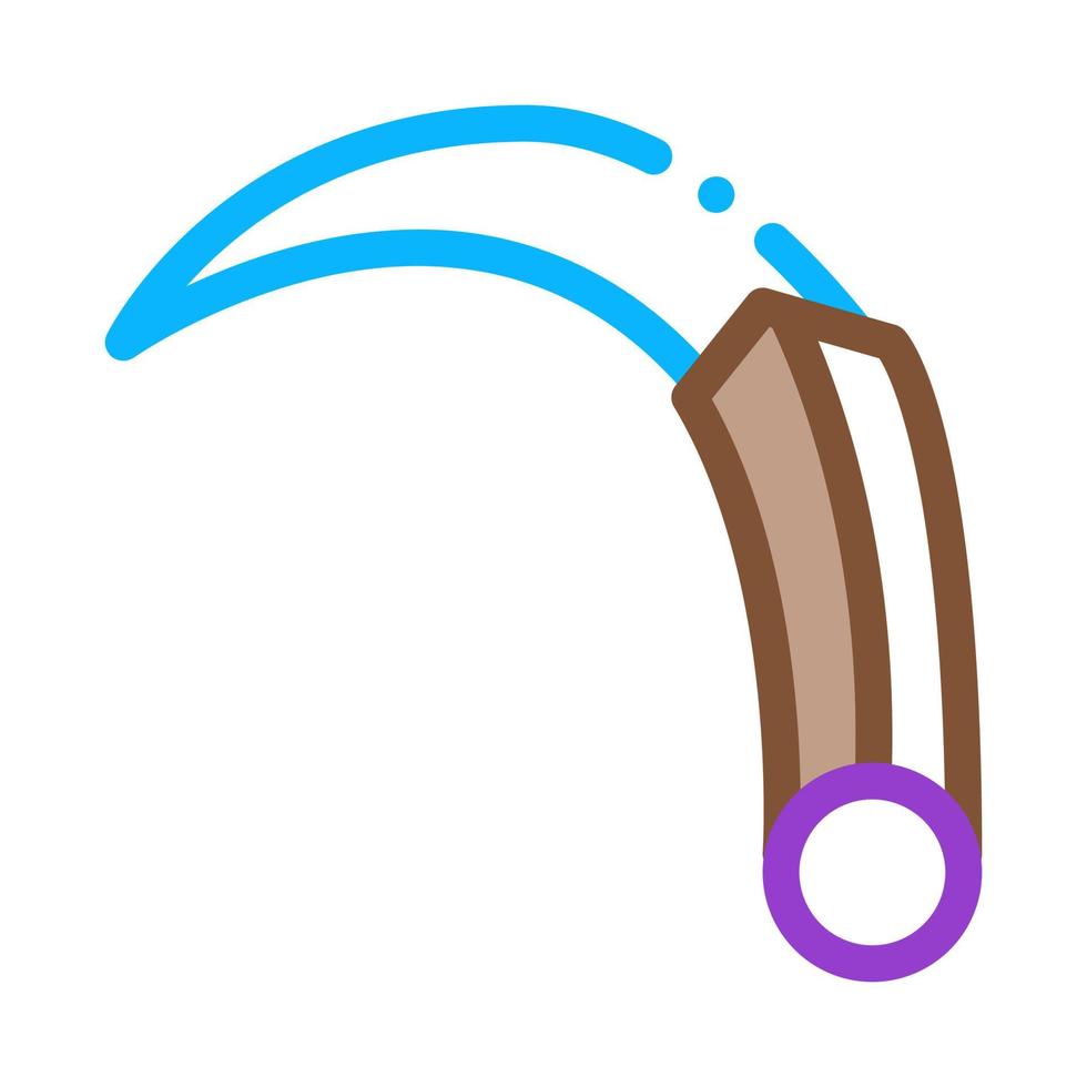Curved Knife Icon Vector Outline Illustration