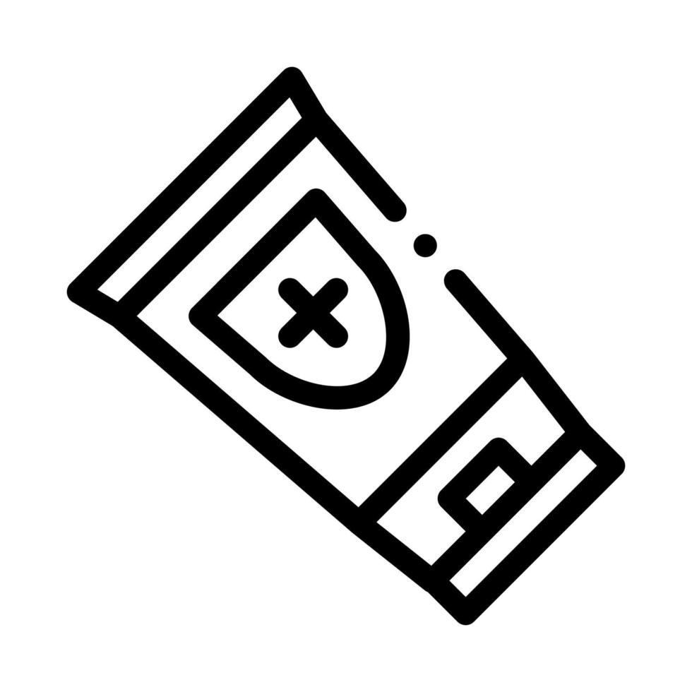ilustración de contorno de vector de icono de paquete de crema