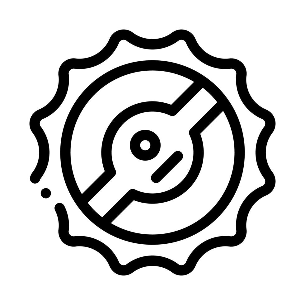 Non-gmo Cross Out Icon Vector Outline Illustration