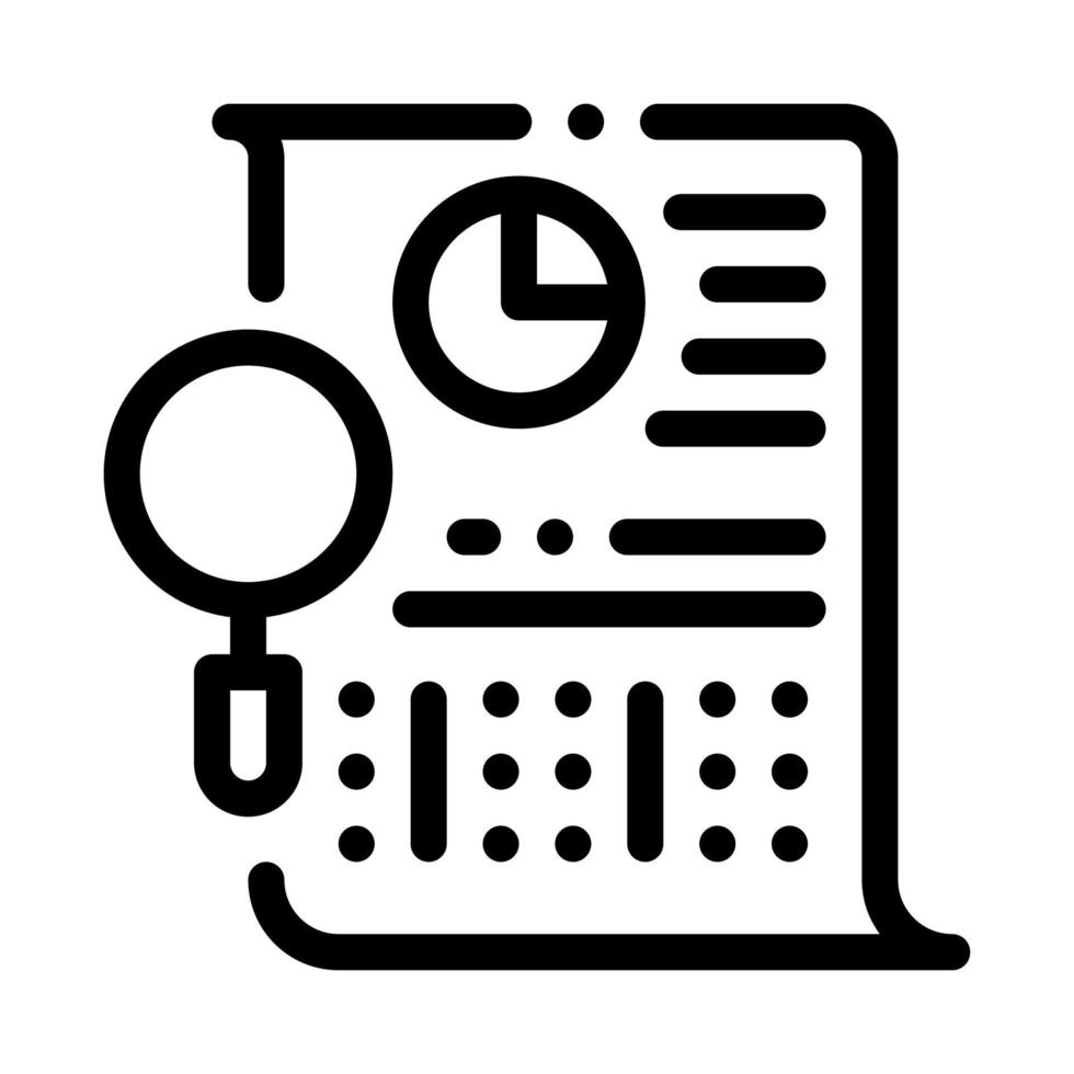 Statistician File Research Icon Thin Line Vector