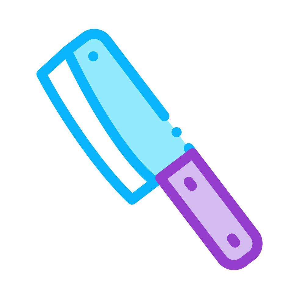 Hatchet Knife Icon Vector Outline Illustration