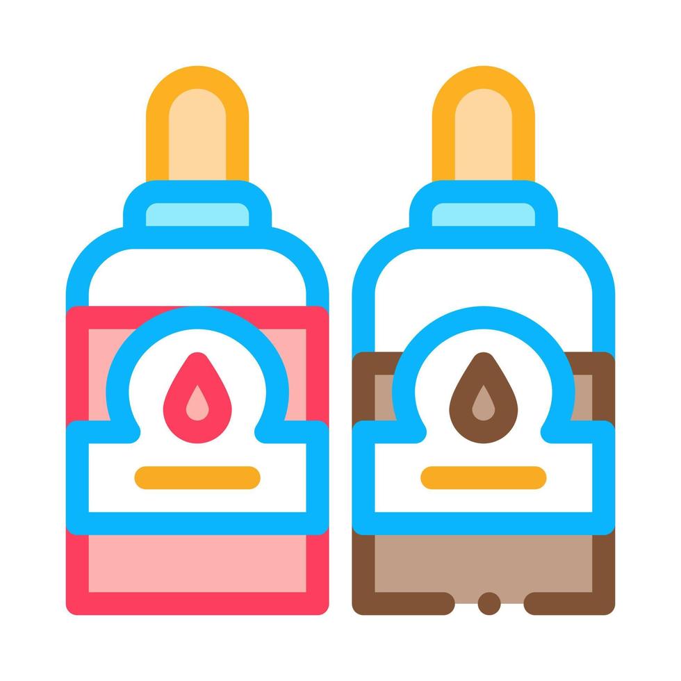 botellas con icono de tinta ilustración de contorno vectorial vector