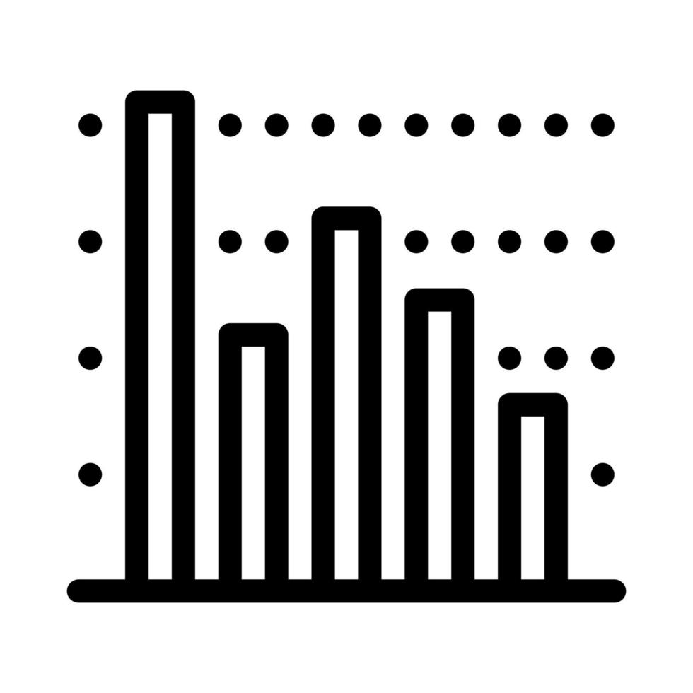 vector de línea delgada de icono infográfico estadístico