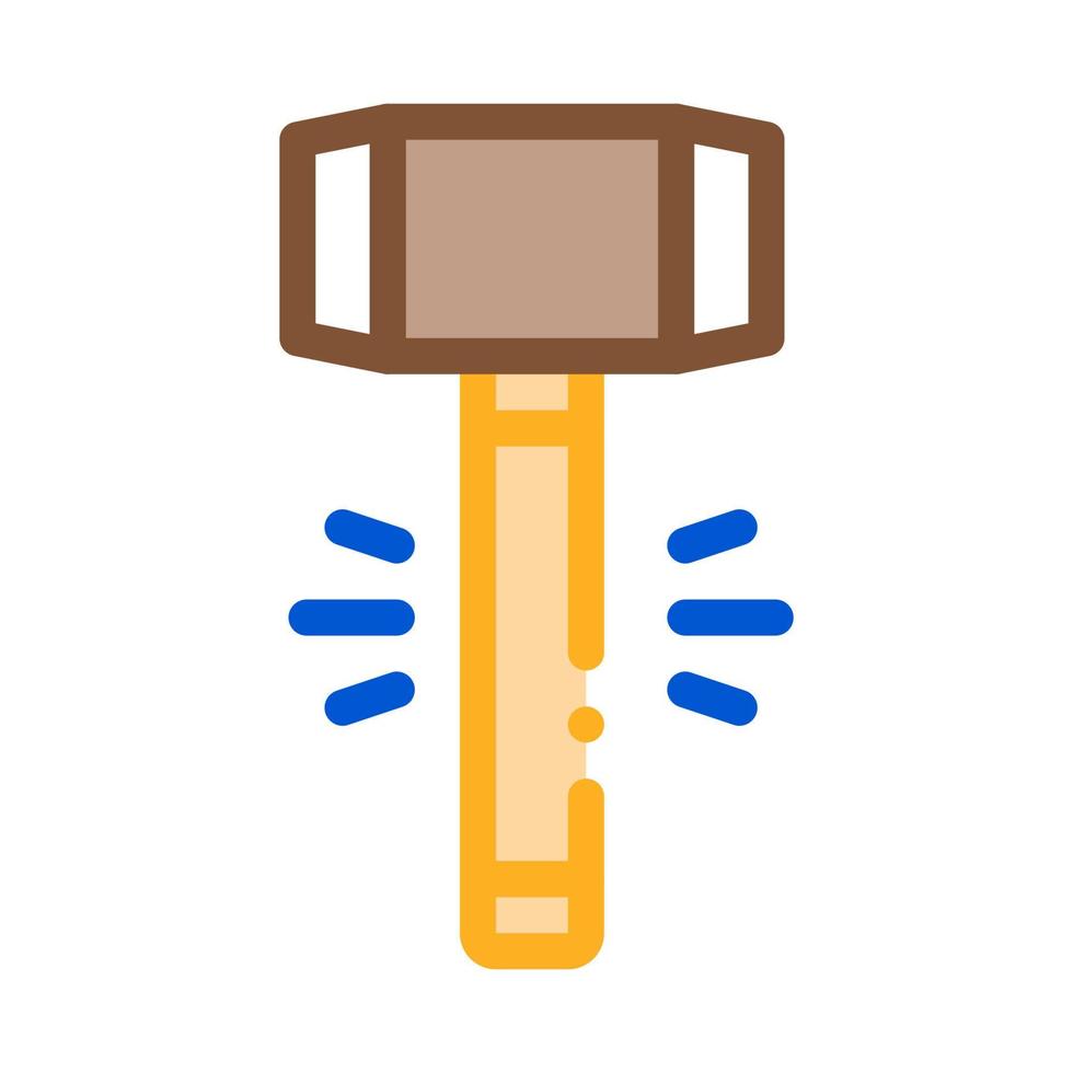 Hammer Tool Icon Vector Outline Illustration