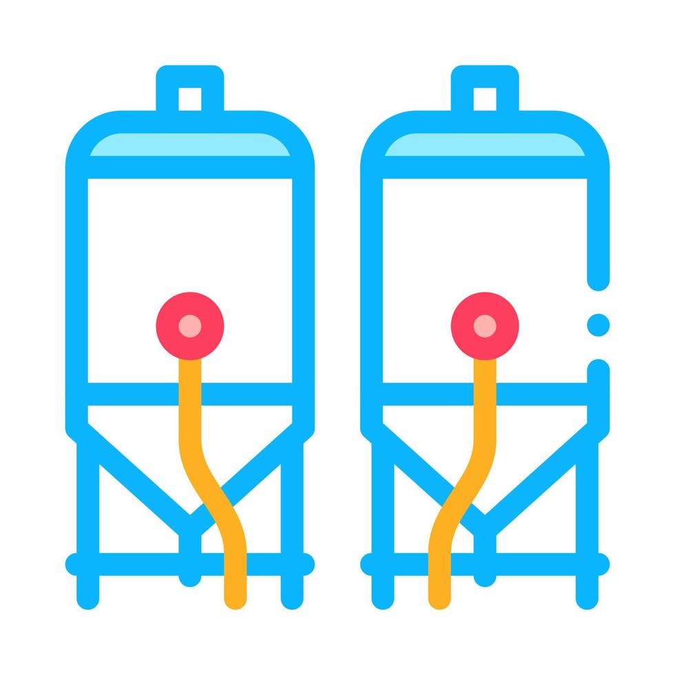 Brewing Barrels Icon Vector Outline Illustration