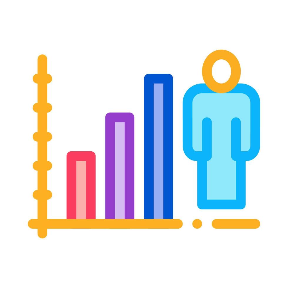Man Rising Rates Icon Vector Outline Illustration