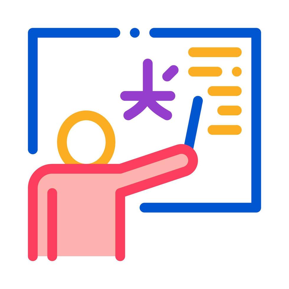 Foreign Language Teacher Icon Thin Line Vector