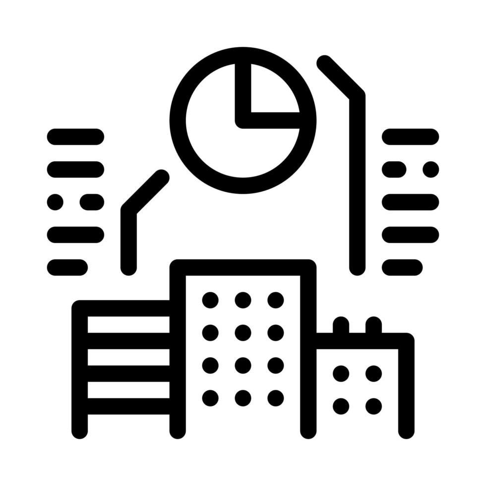 Real Estate Market Analysis Icon Thin Line Vector