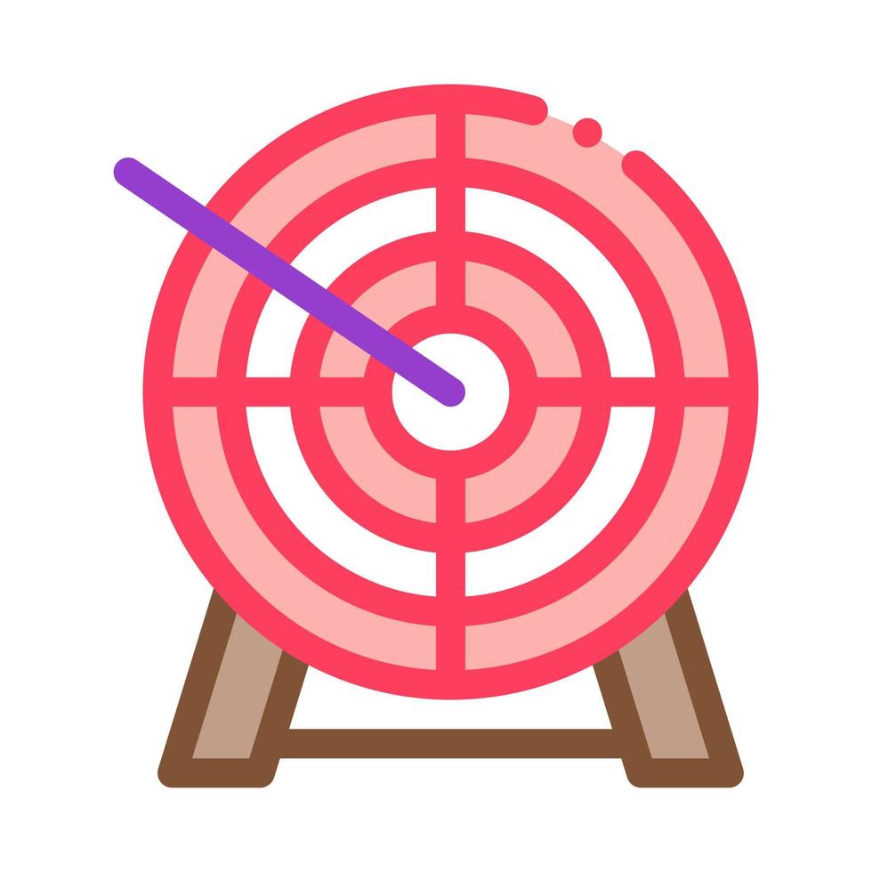 Arrow In Center Of Target Icon Thin Line Vector