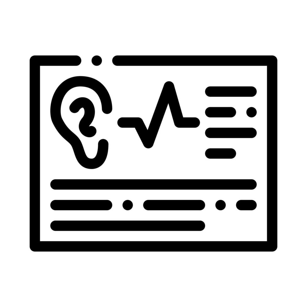 Article Hearing Icon Vector Outline Illustration