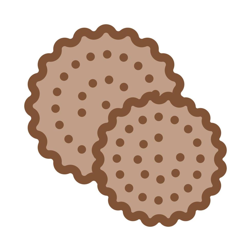 galletas desayuno snack icono línea delgada vector