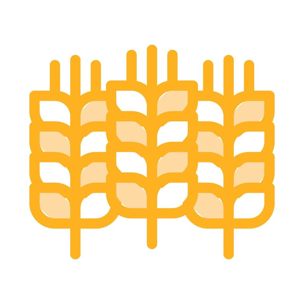 Natural Wheat Ears Harvest Icon Thin Line Vector