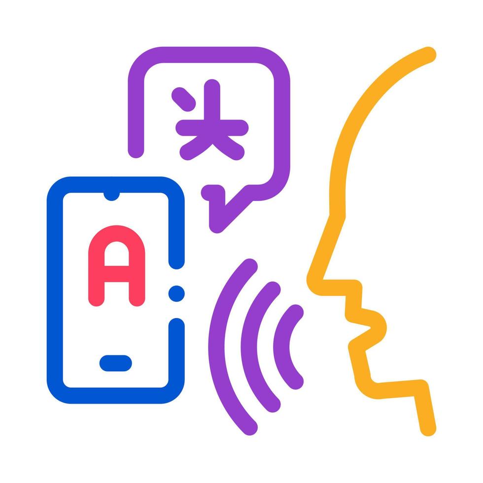 Voice Interpreter Translator Icon Thin Line Vector