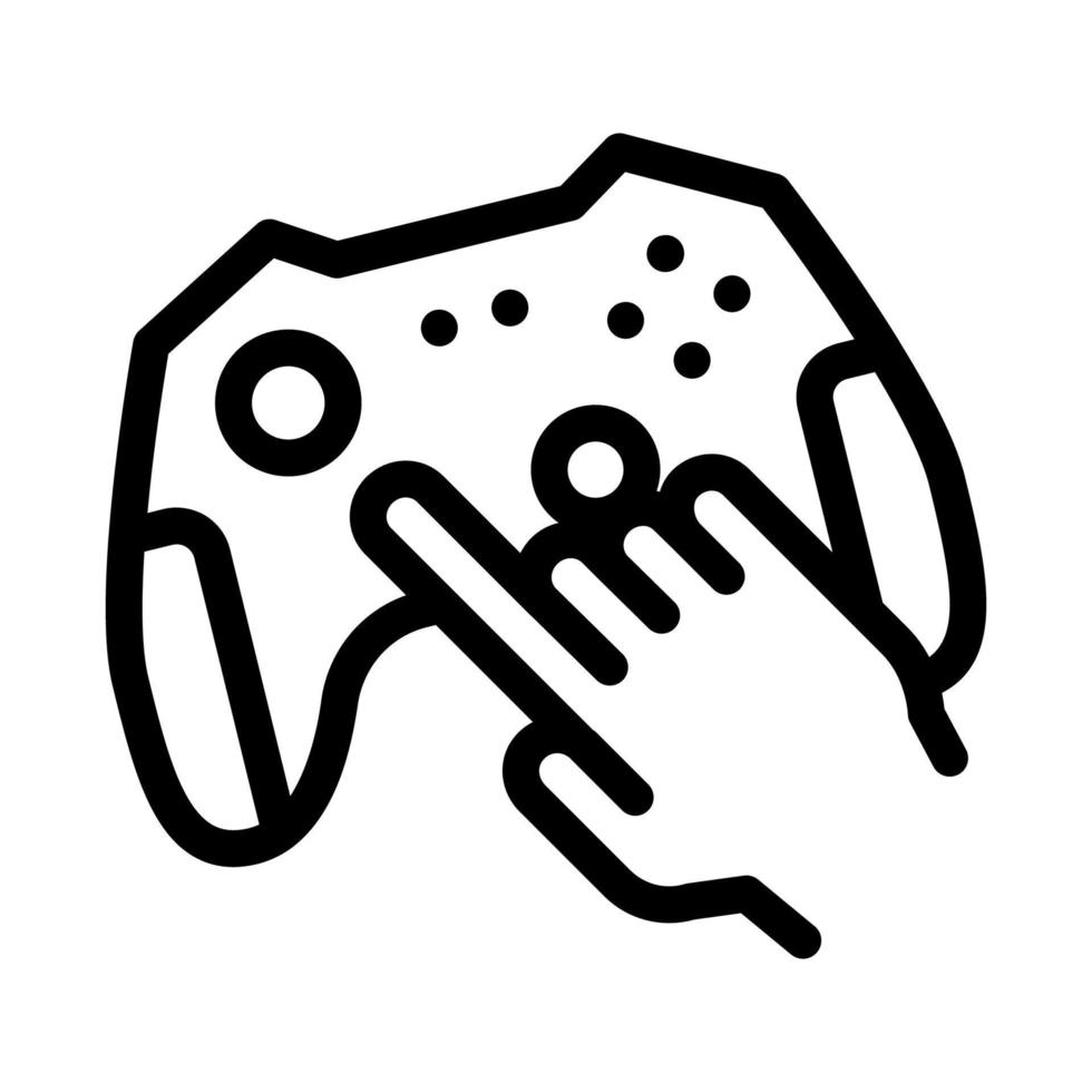 ilustración de contorno de vector de icono de joystick de juego