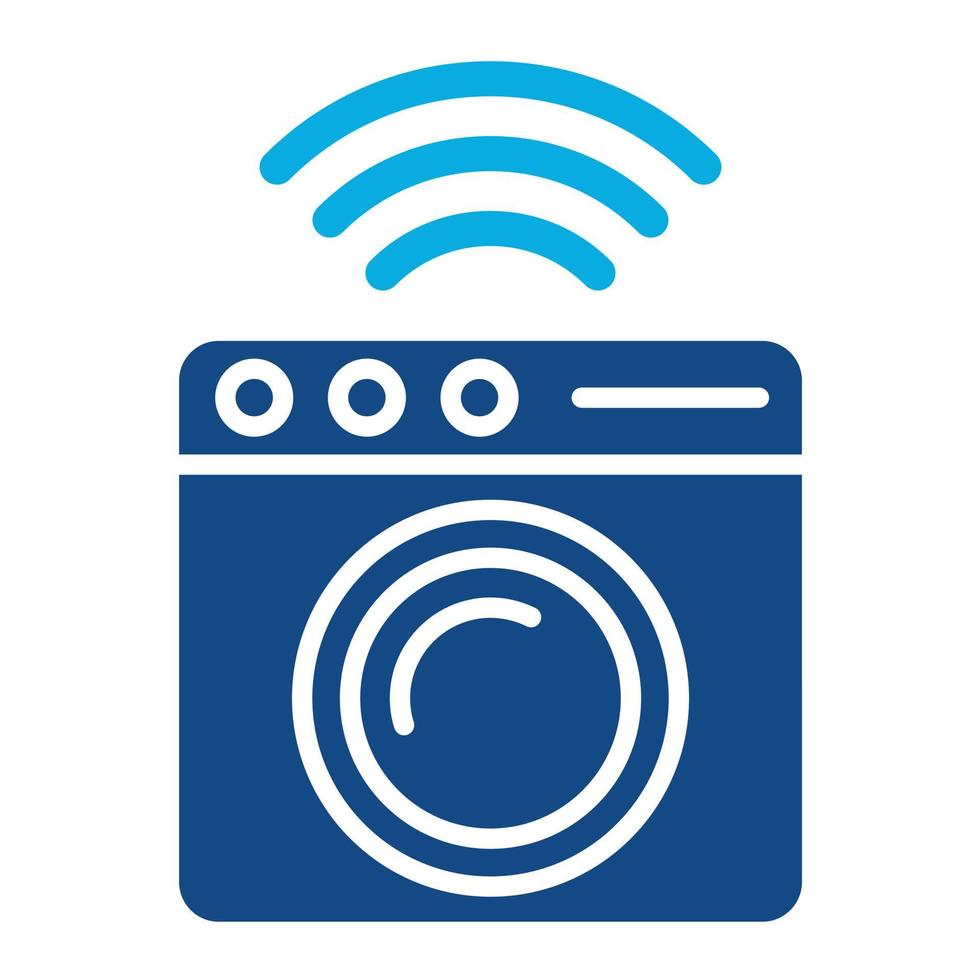 Laundry Glyph Two Color Icon vector