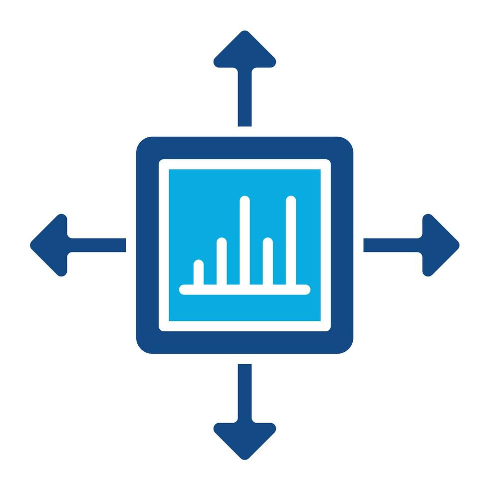 Performance Marketer Glyph Two Color Icon vector